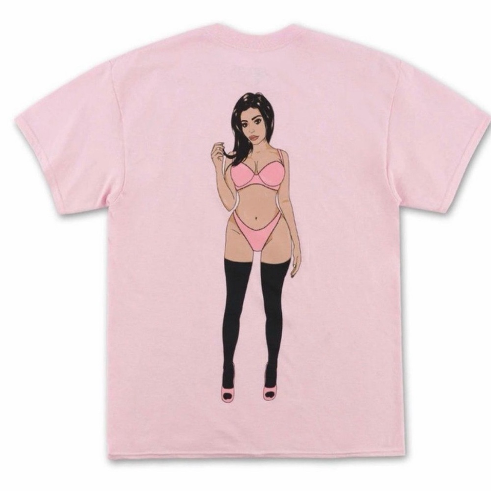 Pink Graphic T-Shirt with Cartoon Design